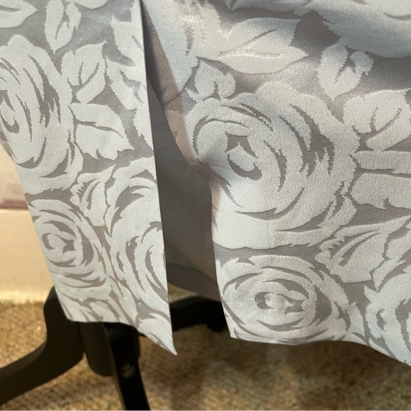 Vintage Francesca of Damon for Starington Silk Skirt Set Hong Kong Blue 90s - Picture 14 of 15